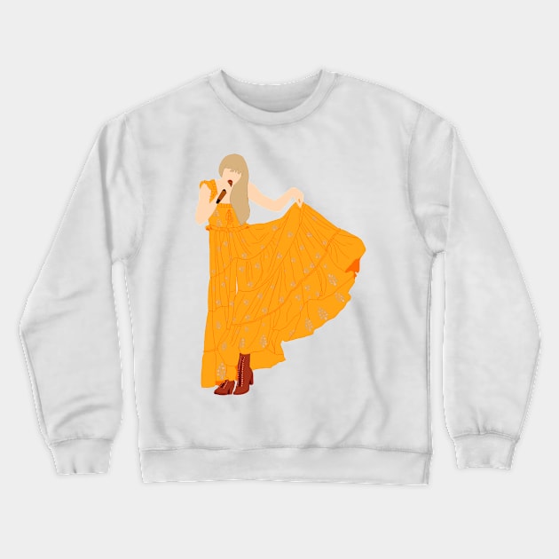 Eras Evermore Orange Dress Crewneck Sweatshirt by NahNahHeyJudy